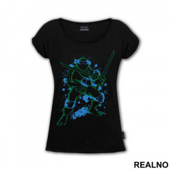 Leonardo - Outline - Nindža Kornjače - Majica