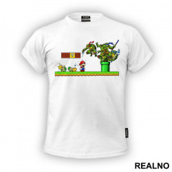 Super Mario - Nindža Kornjače - Majica