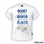 Books, Words, Places, People - Colors - Books - Čitanje - Knjige - Majica