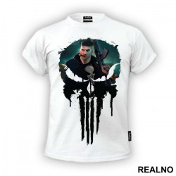 Frank Castle And Skull - Blue - Punisher - Majica