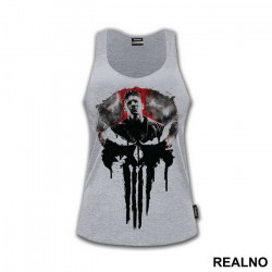 Frank Castle And Skull - Red - Punisher - Majica