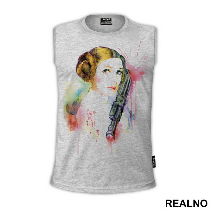 Watercolor Spill - Princess Leia - Star Wars - Majica