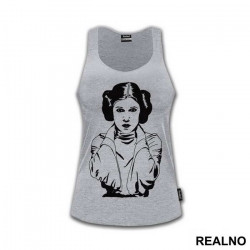 Black Outline - Princess Leia - Star Wars - Majica Black Outline - Princess Leia - Star Wars - Majica