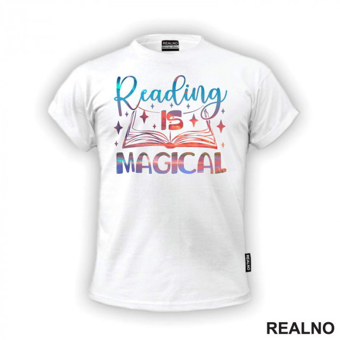 Reading Is Magical - Colors - Books - Čitanje - Knjige - Majica