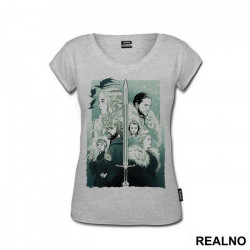 Daenerys Targaryen, Jon Snow, Tyrion Lannister, Arya Stark, Cersei Lannister, And Sansa Stark - Game Of Thrones - GOT - Majica