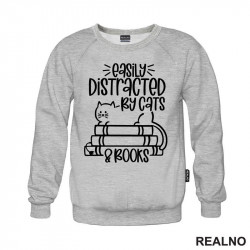 Easily Distracted By Cats & Books - Books - Čitanje - Knjige - Duks