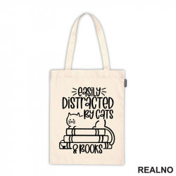 Easily Distracted By Cats & Books - Books - Čitanje - Knjige - Ceger