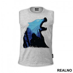 Jon Snow And Ghost - Blue - Game Of Thrones - GOT - Majica