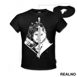 Jon Snow And Ghost Are One - White Dire Wolf - Game Of Thrones - GOT - Majica