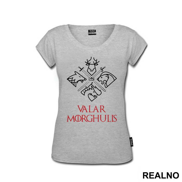Valar Morghulis - White And Gold - Game Of Thrones - GOT - Majica