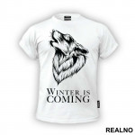 Winter Is Coming - White Dire Wolf - Game Of Thrones - GOT - Majica