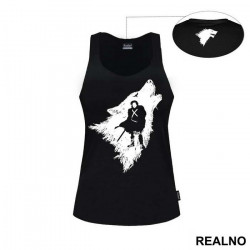 Jon Snow And Ghost - White Dire Wolf - Game Of Thrones - GOT - Majica