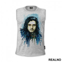 Jon Snow - Blue Splatter - Game Of Thrones - GOT - Majica