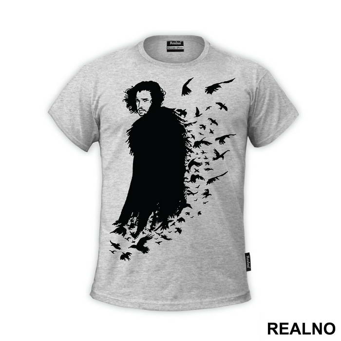 Jon Snow And Crows - Game Of Thrones - GOT - Majica