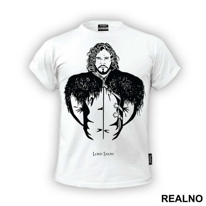 Lord Snow - Black Picture - Game Of Thrones - GOT - Majica