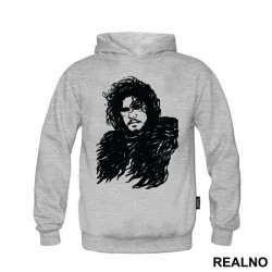 Jon Snow - Black Drawing - Game Of Thrones - GOT - Duks