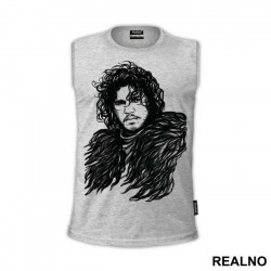 Jon Snow - Black Drawing - Game Of Thrones - GOT - Majica