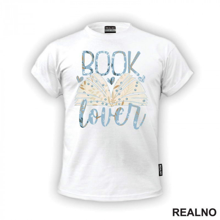 Book Lover - Blue And Cream - Books - Čitanje - Knjige - Majica