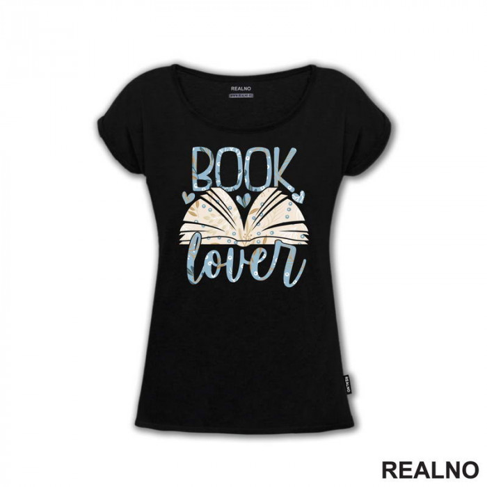 Book Lover - Blue And Cream - Books - Čitanje - Knjige - Majica
