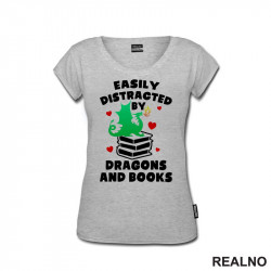 Easily Distracted By Dragons And - Books - Čitanje - Knjige - Majica