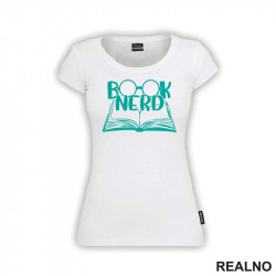 Book Nerd - Green - Books - Čitanje - Knjige - Majica