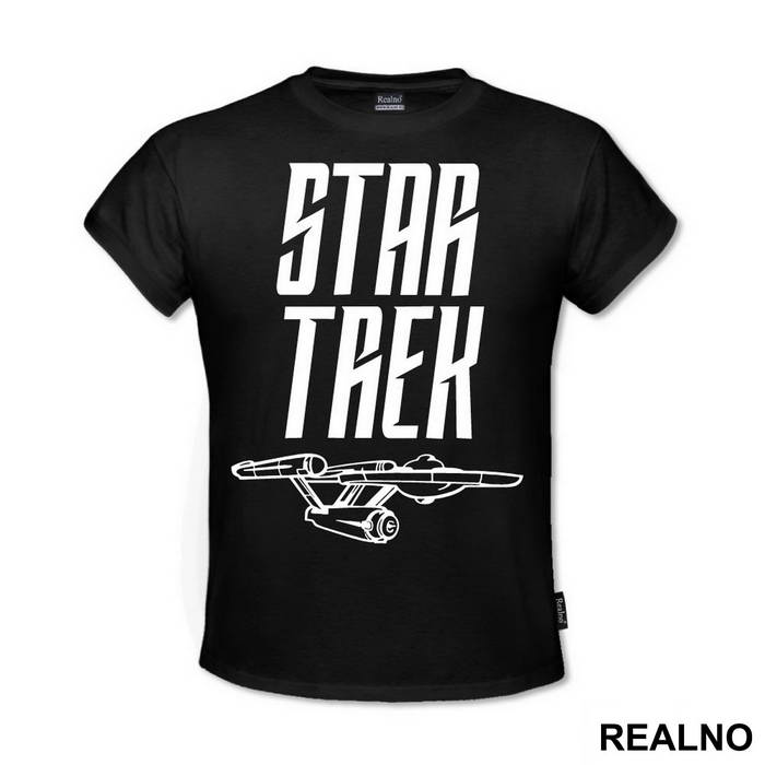 Logo And Starship - Star Trek - Majica