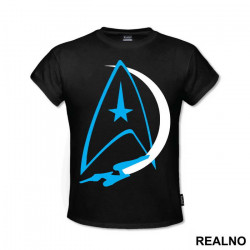 Starfleet And USS Enterprise - Blue - Star Trek - Majica Starfleet And USS Enterprise - Blue - Star Trek - Majica