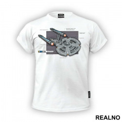 USS Enterprise Specification - Star Trek - Majica USS Enterprise Specification - Star Trek - Majica