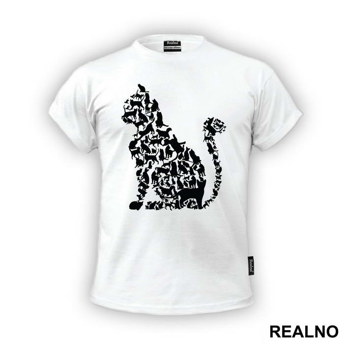 Cats Silhouette - Mačke - Majica