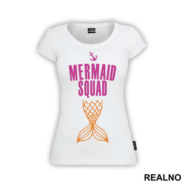 Mermaid Squad - Pink And Gold - Sirene - Majica