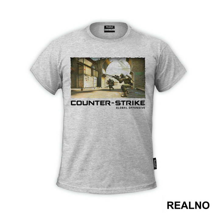 Global Offence With Background - Counter - Strike - CS - Majica