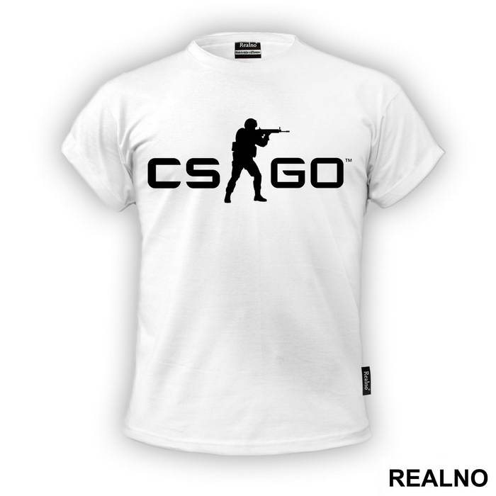 CS Go Logo With Sniper - Counter - Strike - CS - Majica