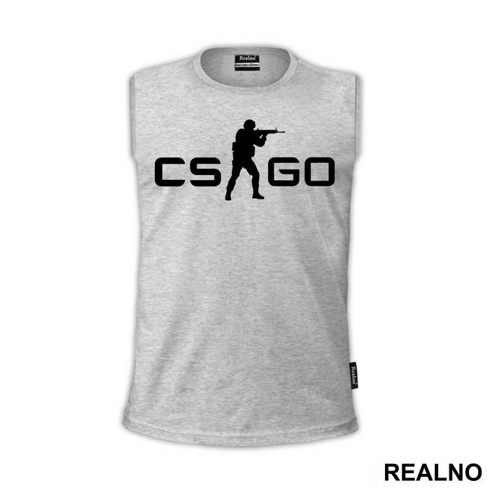 CS Go Logo With Sniper - Counter - Strike - CS - Majica