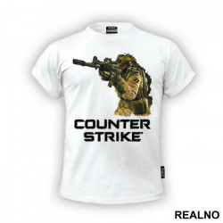 One Guy With Background Around Him - Counter - Strike - CS - Majica One Guy With Background Around Him - Counter - Strike - CS - Majica