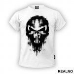 Dripping Black Skull - Punisher - Majica
