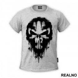 Dripping Black Skull - Punisher - Majica