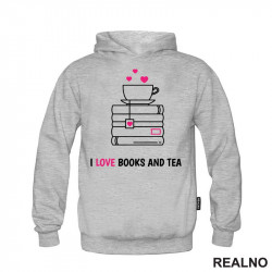 I Love Books And Tea - White And Pink - Books - Čitanje - Knjige - Duks I Love Books And Tea - White And Pink - Books - Čitanje - Knjige - Duks