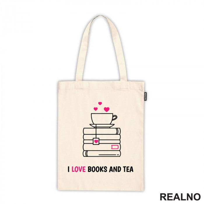 I Love Books And Tea - White And Pink - Books - Čitanje - Knjige - Ceger