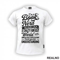 I'm A Book Nerd - Clear - Books - Čitanje - Knjige - Majica