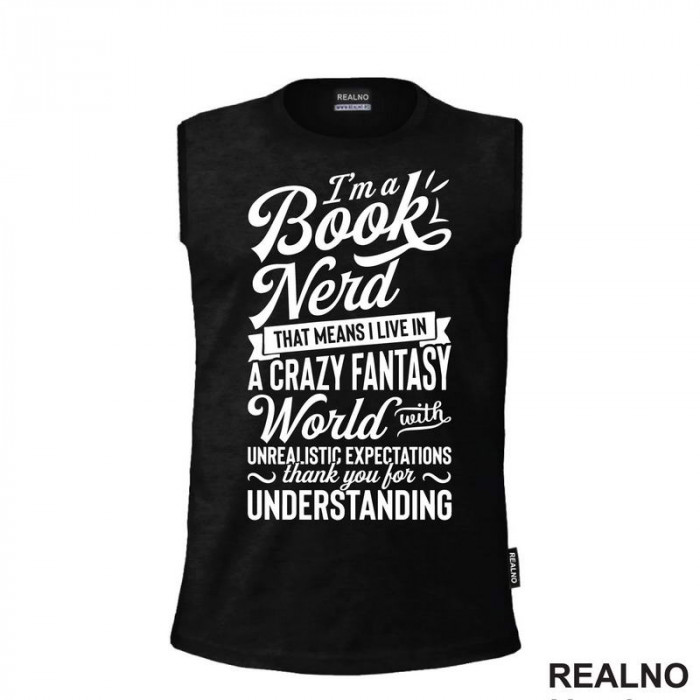 I'm A Book Nerd - Clear - Books - Čitanje - Knjige - Majica