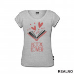 Book Lover - Pink Hearts - Books - Čitanje - Knjige - Majica