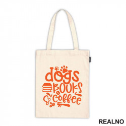 Dogs, Books, Coffee - Red - Books - Čitanje - Knjige - Ceger
