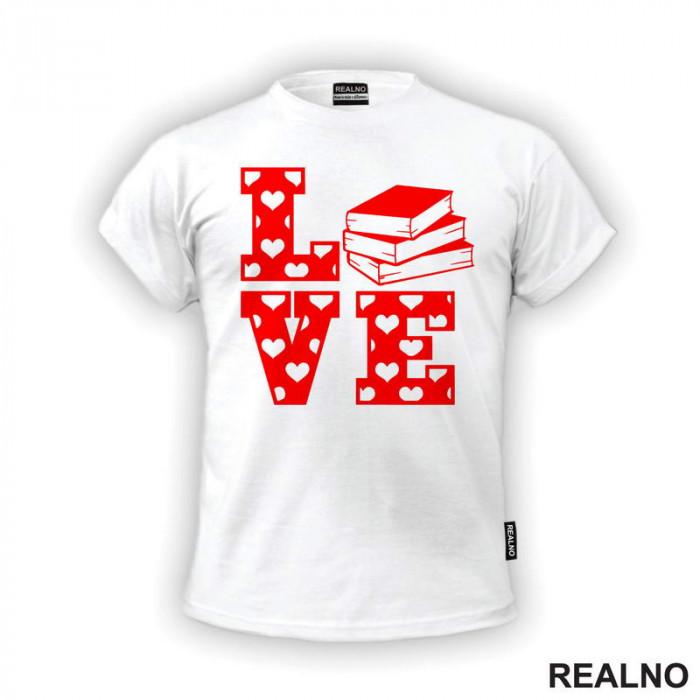 Love - Red Heart  - Books - Čitanje - Knjige - Majica