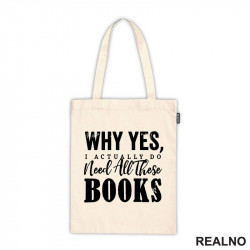 Why Yes, I Actually Do Need All These Books - Books - Čitanje - Knjige - Ceger