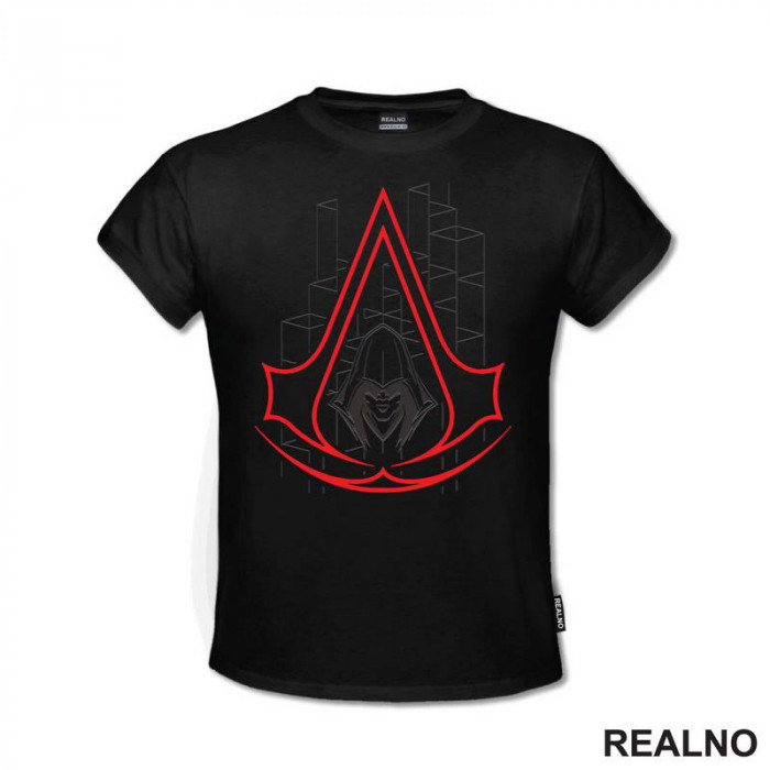 Red Hood And Grey Shapes - Assassin's Creed - Majica