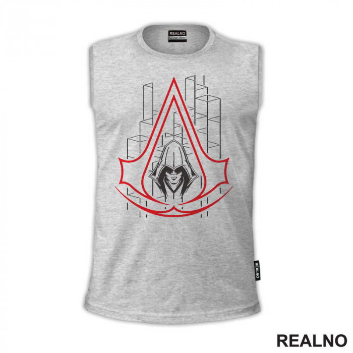 Red Hood And Grey Shapes - Assassin's Creed - Majica