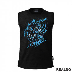 Blue Lines And Shapes - Goku - Dragon Ball - Majica