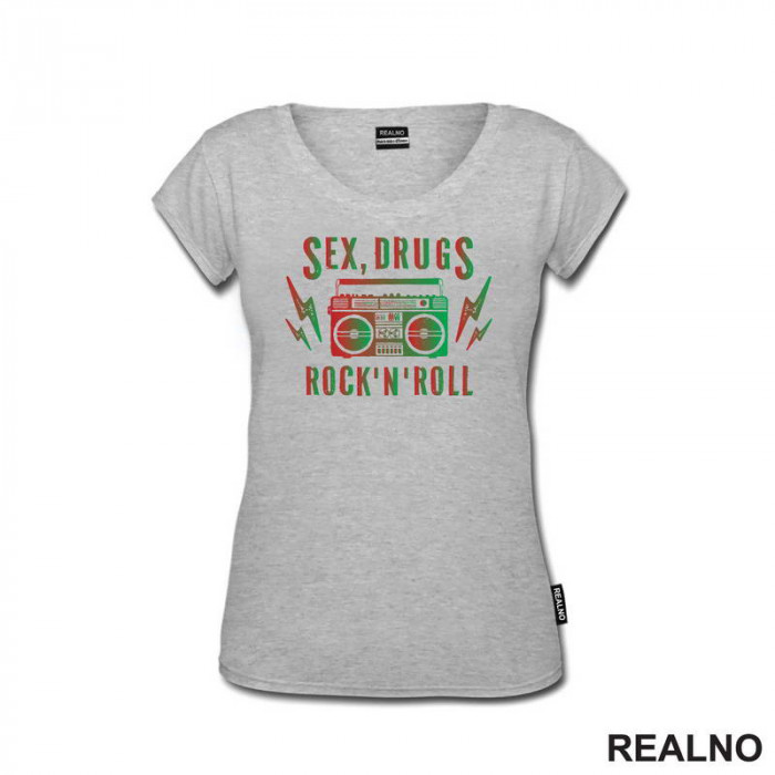 Sex, Drugs, Rock 'N' Roll - Colors - Muzika - Majica