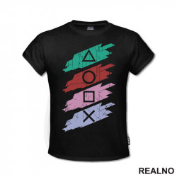 Eat, Play, Sleep, Repeat - Symbols - Geek - Majica