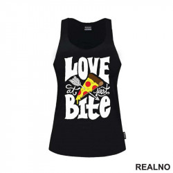 Love At First Bite - Pizza - Hrana - Food - Majica